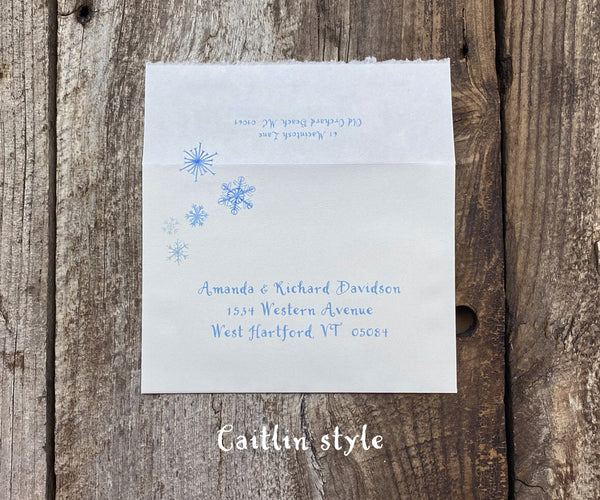 Holiday Card Digital Envelope Addressing - The Lettery Co