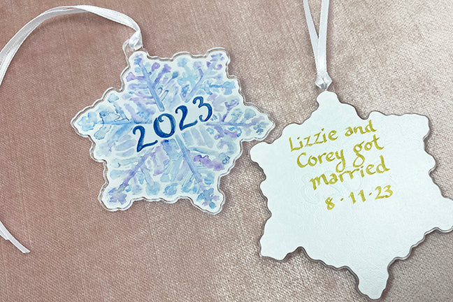 personalized snowflake ornament