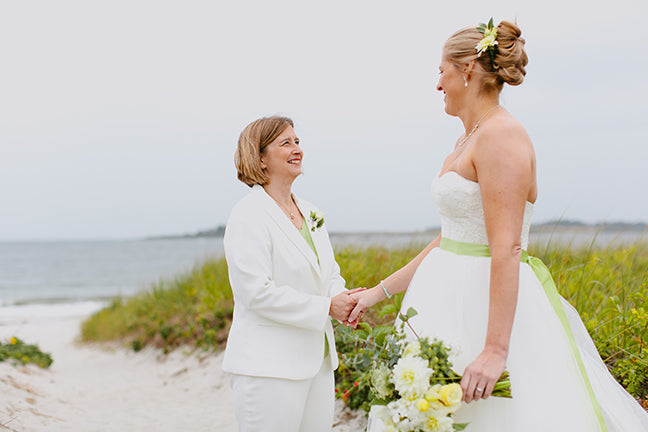 Cape Elizabeth Maine wedding couple