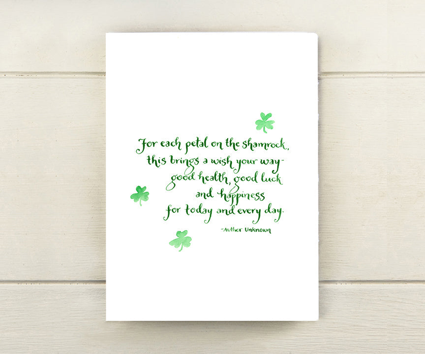 Shamrock quote card