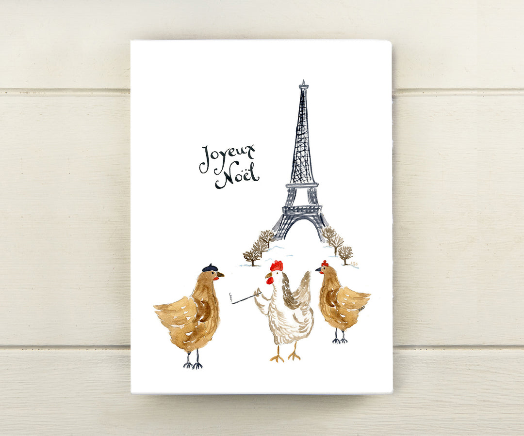 3 French Hens Holiday Card