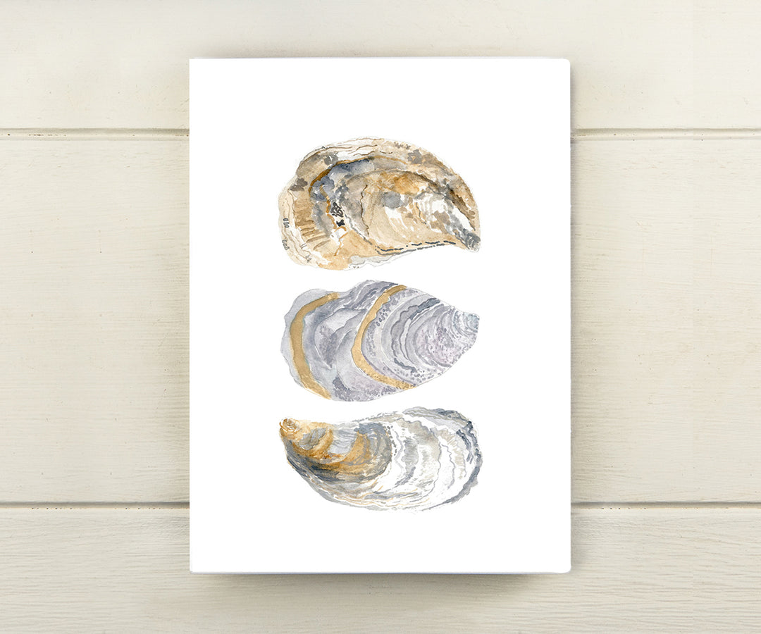 3 Oyster Shells Card