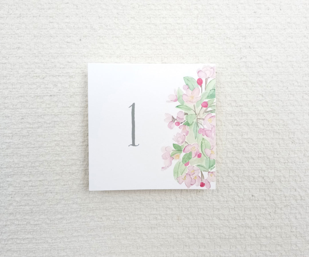 Apple Blossom table number