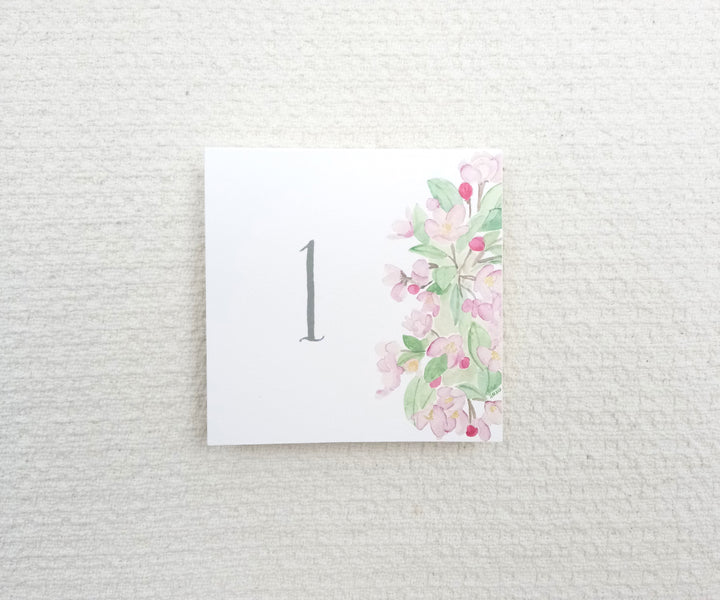 Apple Blossom table number