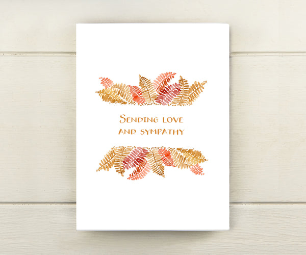 Autumn Ferns Sympathy Card