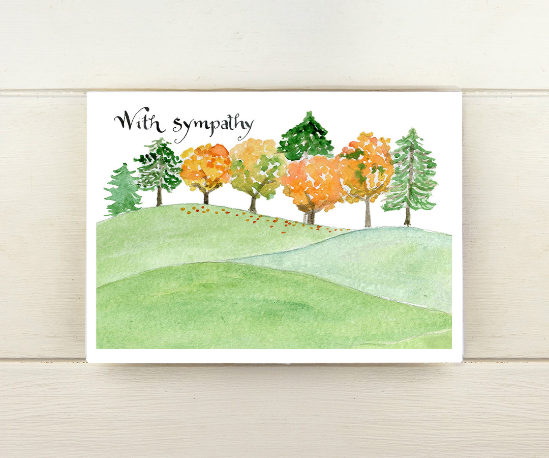 Autumn Trees Sympathy Card