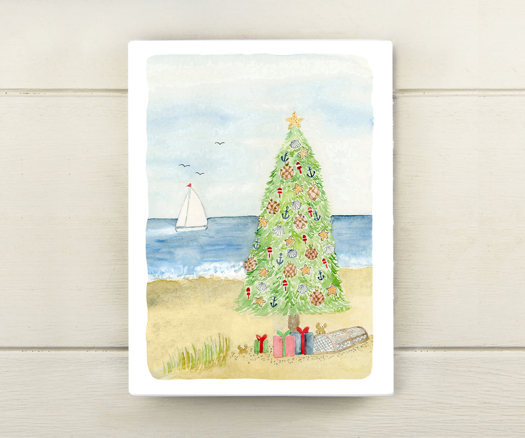 Beach Tree Holiday Card