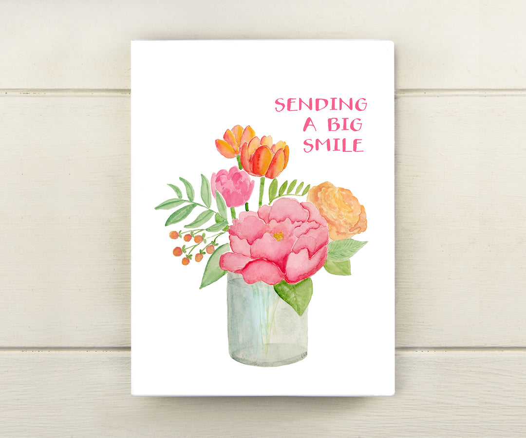 cheerful spring bouquet card