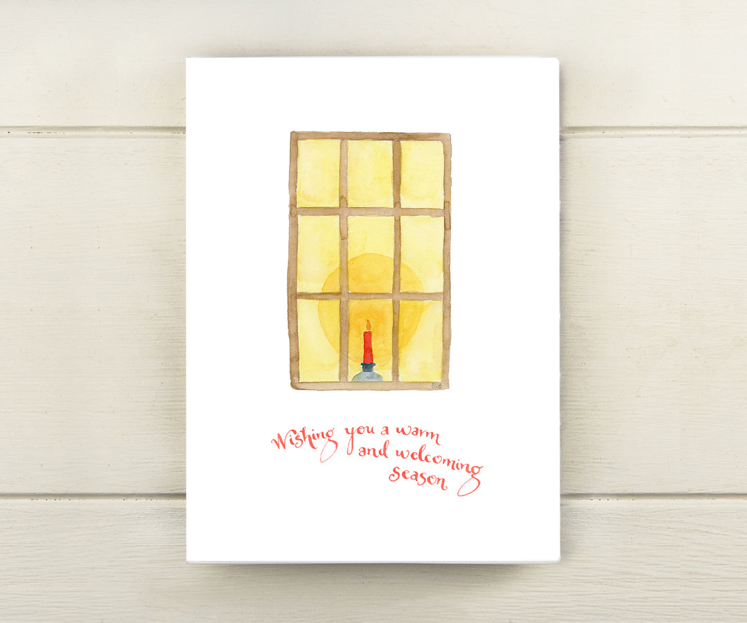 Candle Window Holiday Card