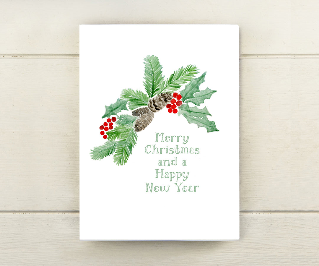 Christmas Greenery Holiday Card