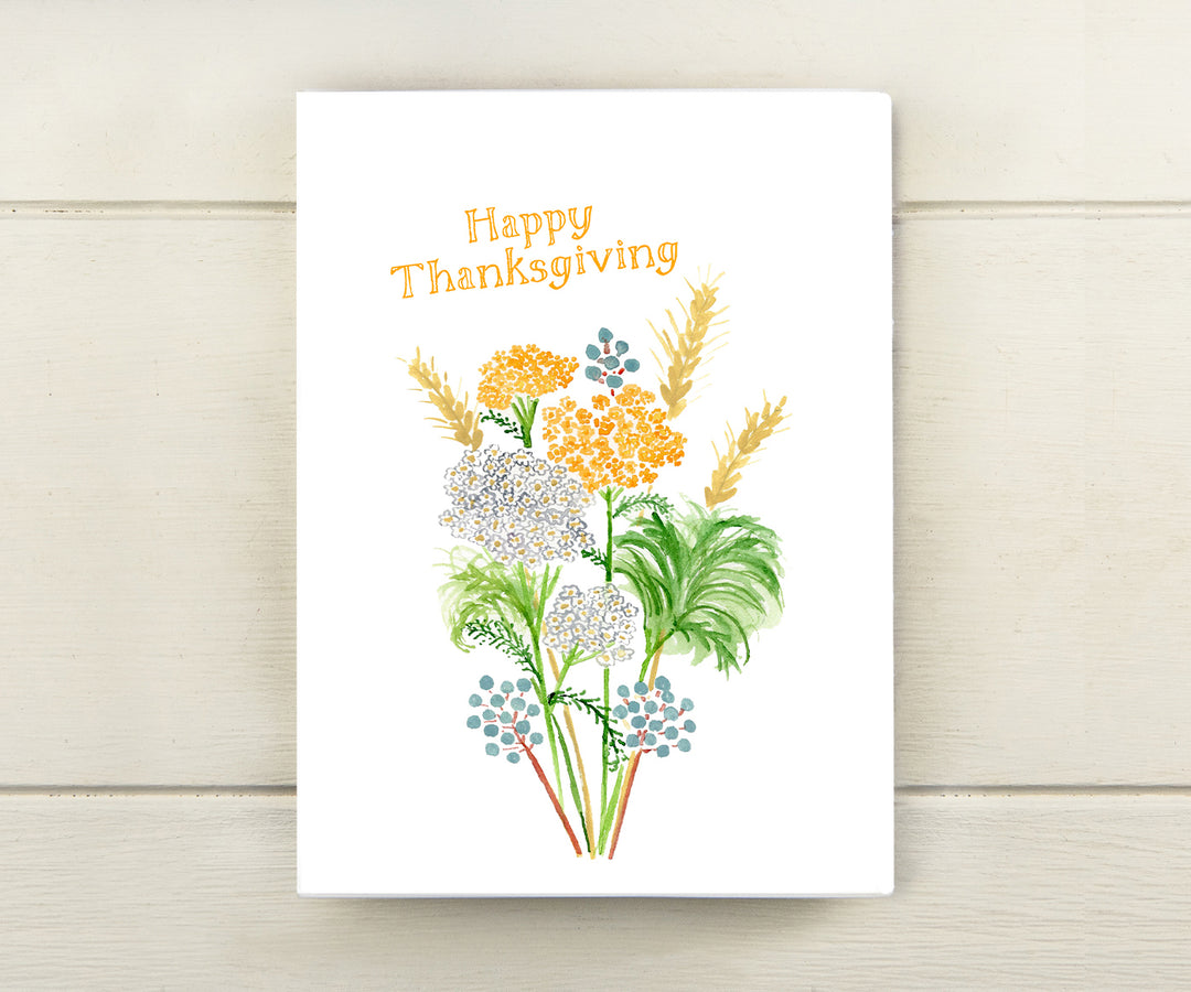 Dried Bouquet Thanksgiving Card