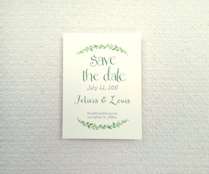 Encircled with Greens save the date