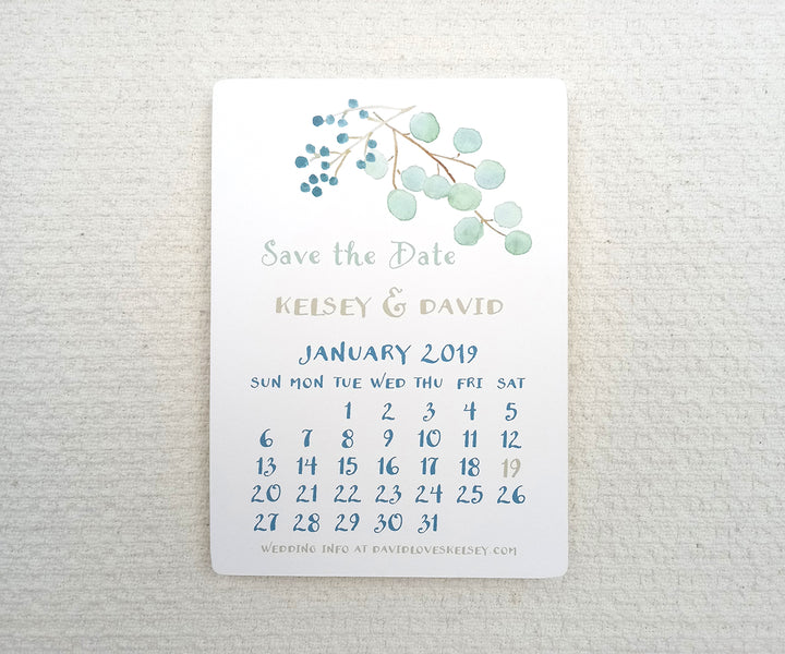 Eucalyptus Save the Date