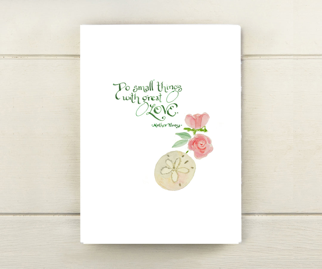 Great LOVE Mother Teresa quote card