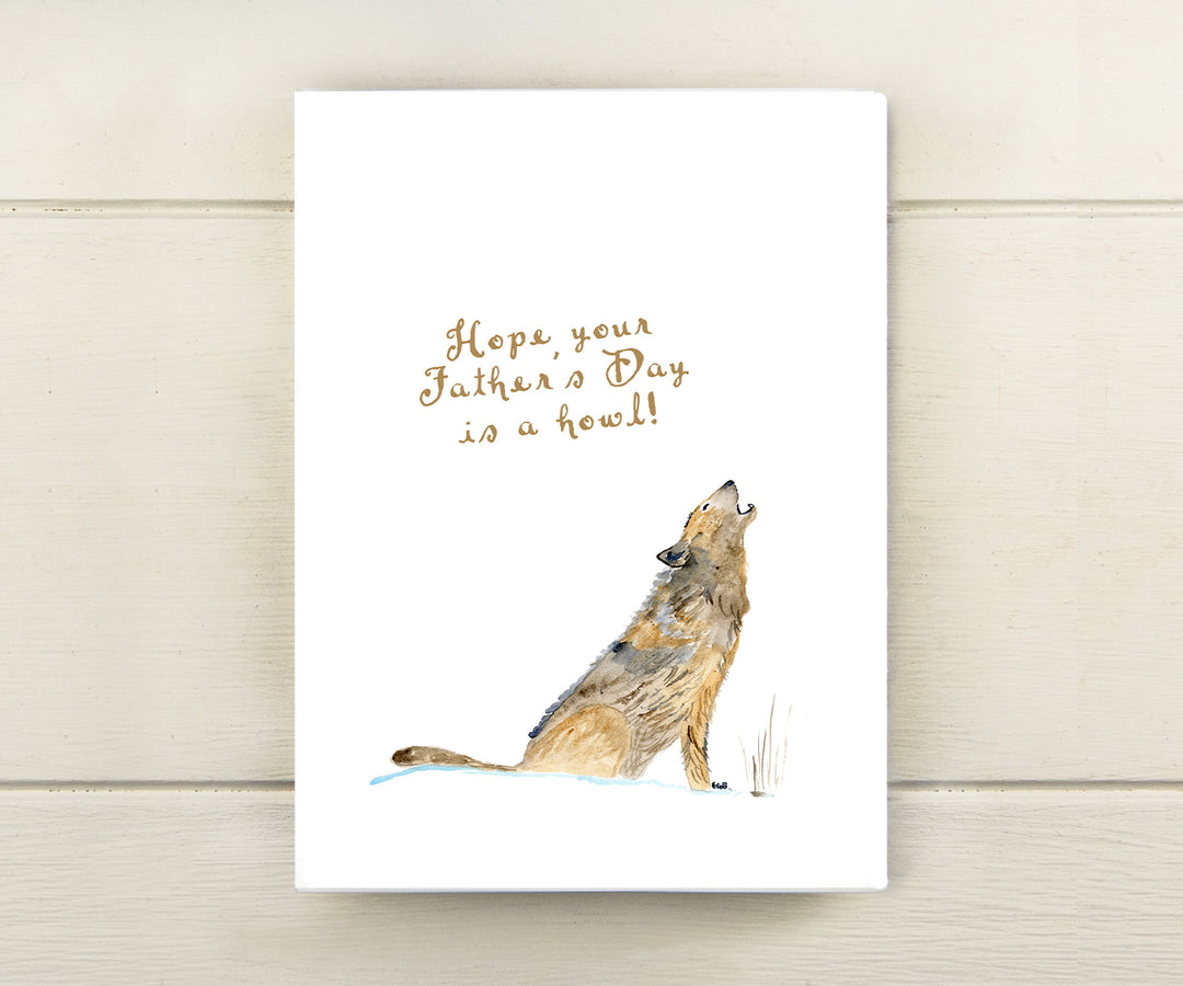 Howling Wolf Father's Day Card