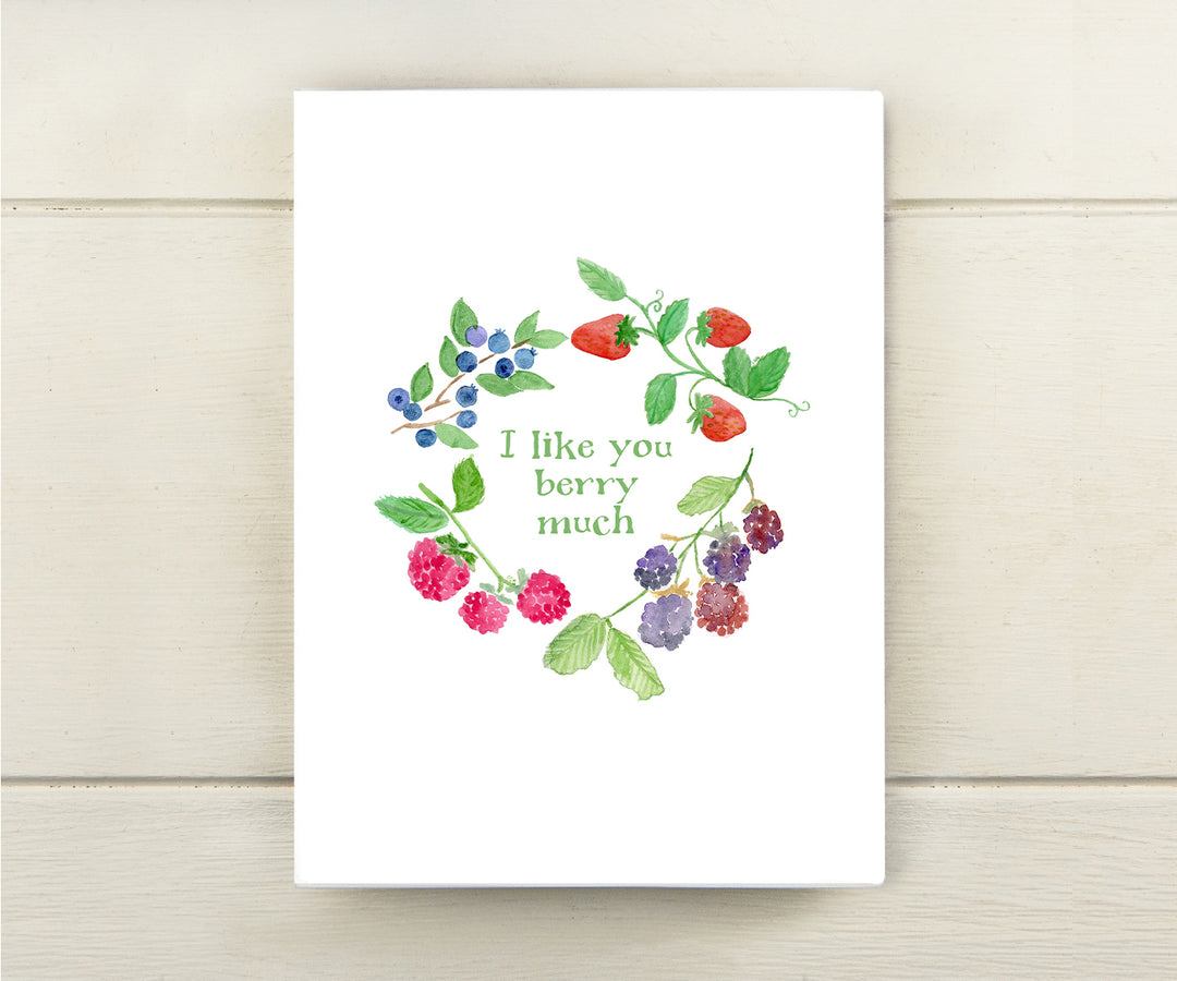 I like you Berries Valentine Card