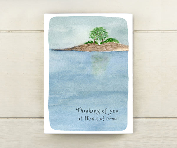 Leaning Trees Sympathy Card