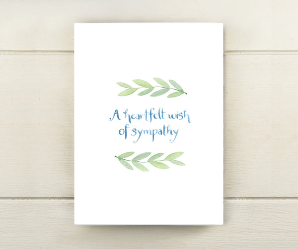 Leaves Sympathy Card