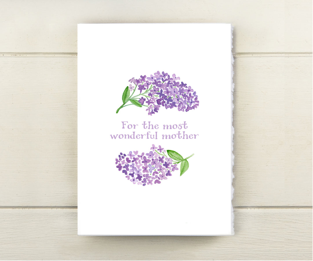 Wonderful Mother Lilac Card