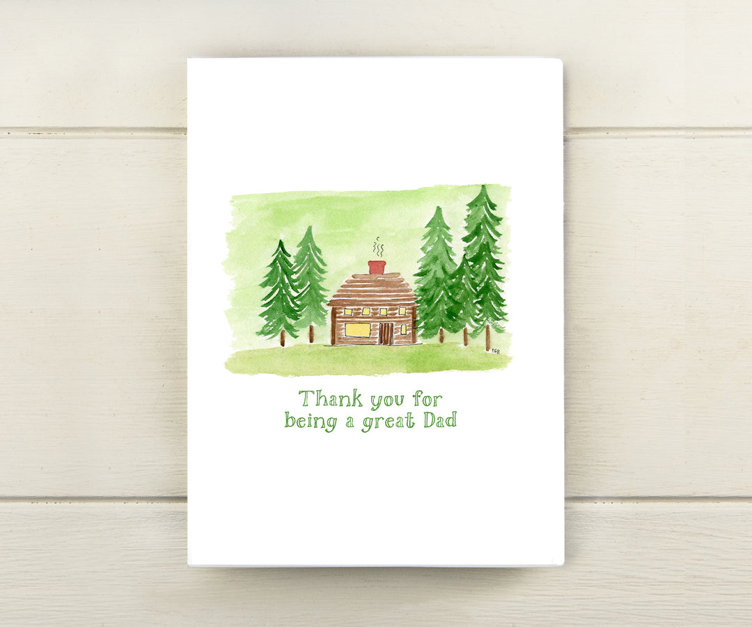 Log Cabin Dad Card