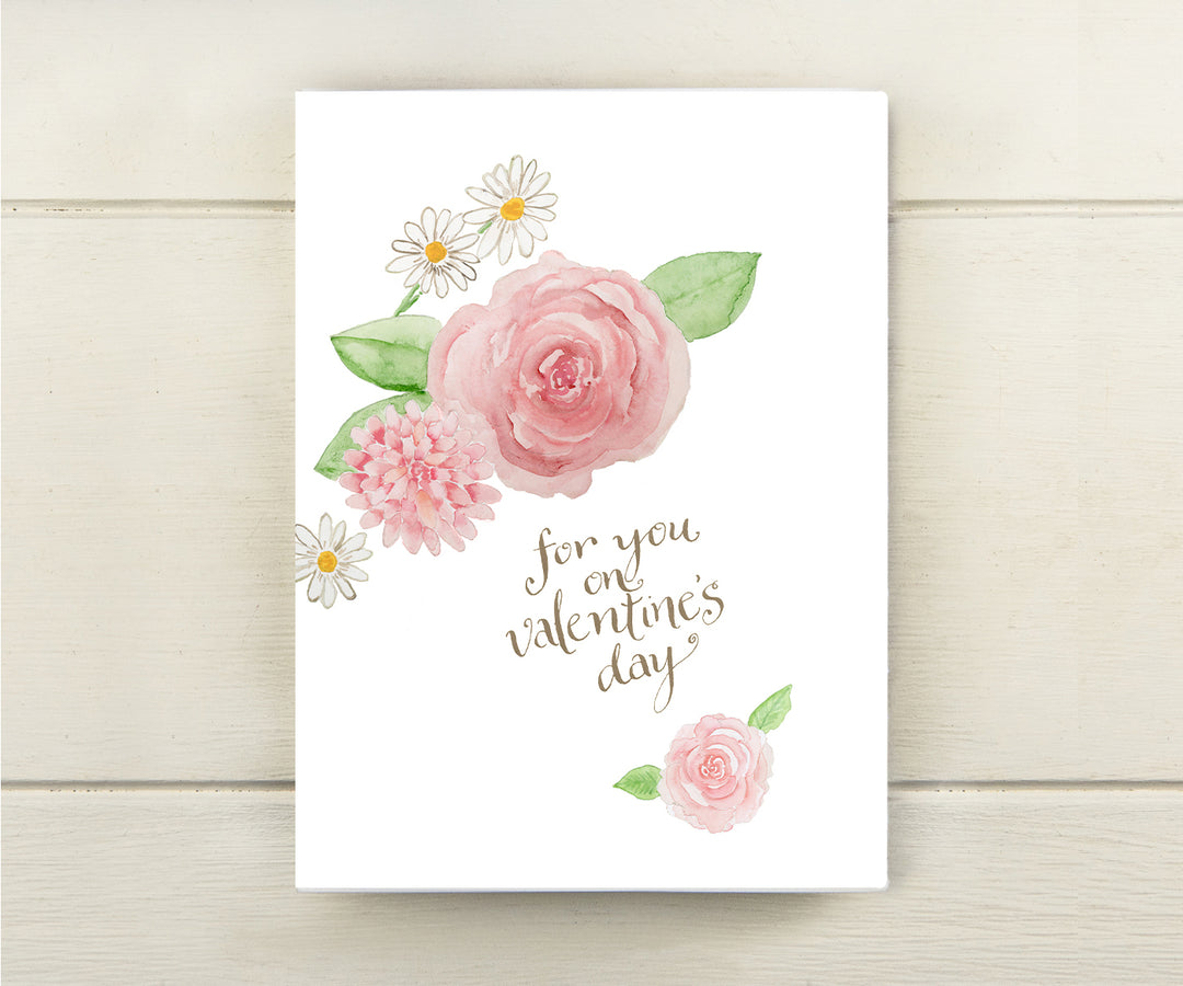 Mixed Flowers Valentine Card