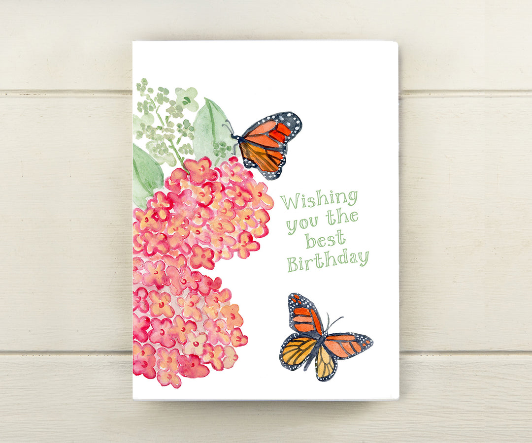 Monarch Butterflies Birthday Card