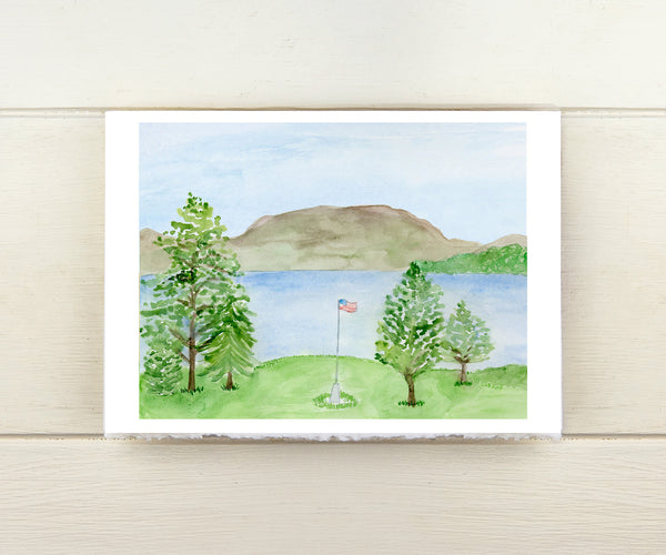 Mountain and Lake View card
