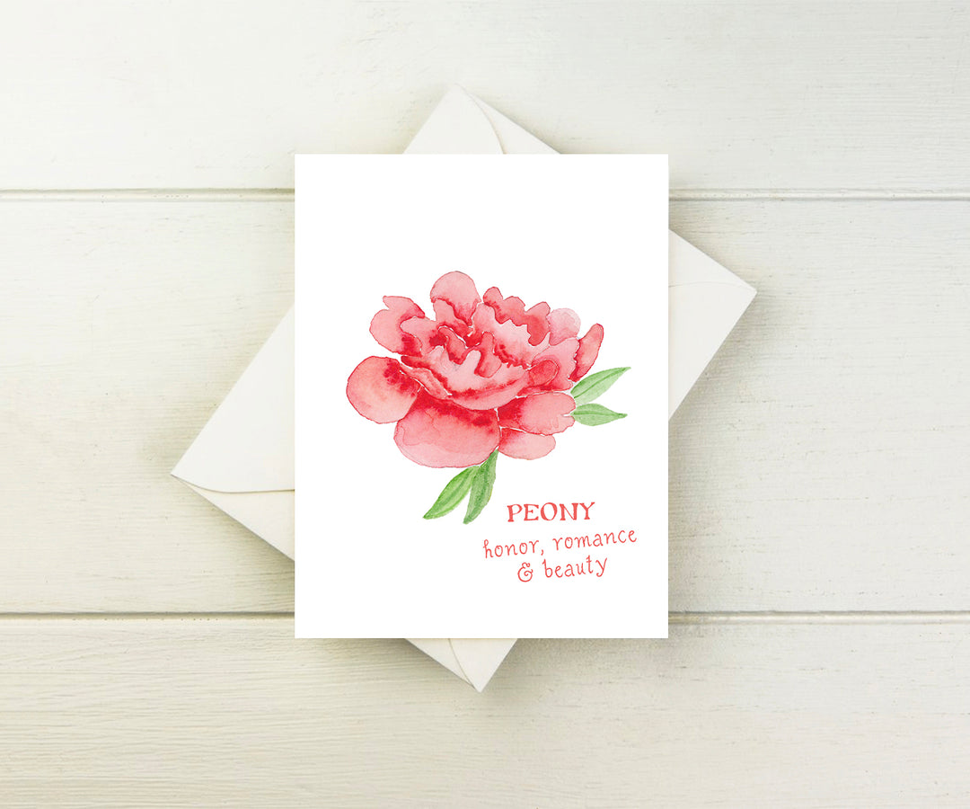 Peony Note Cards