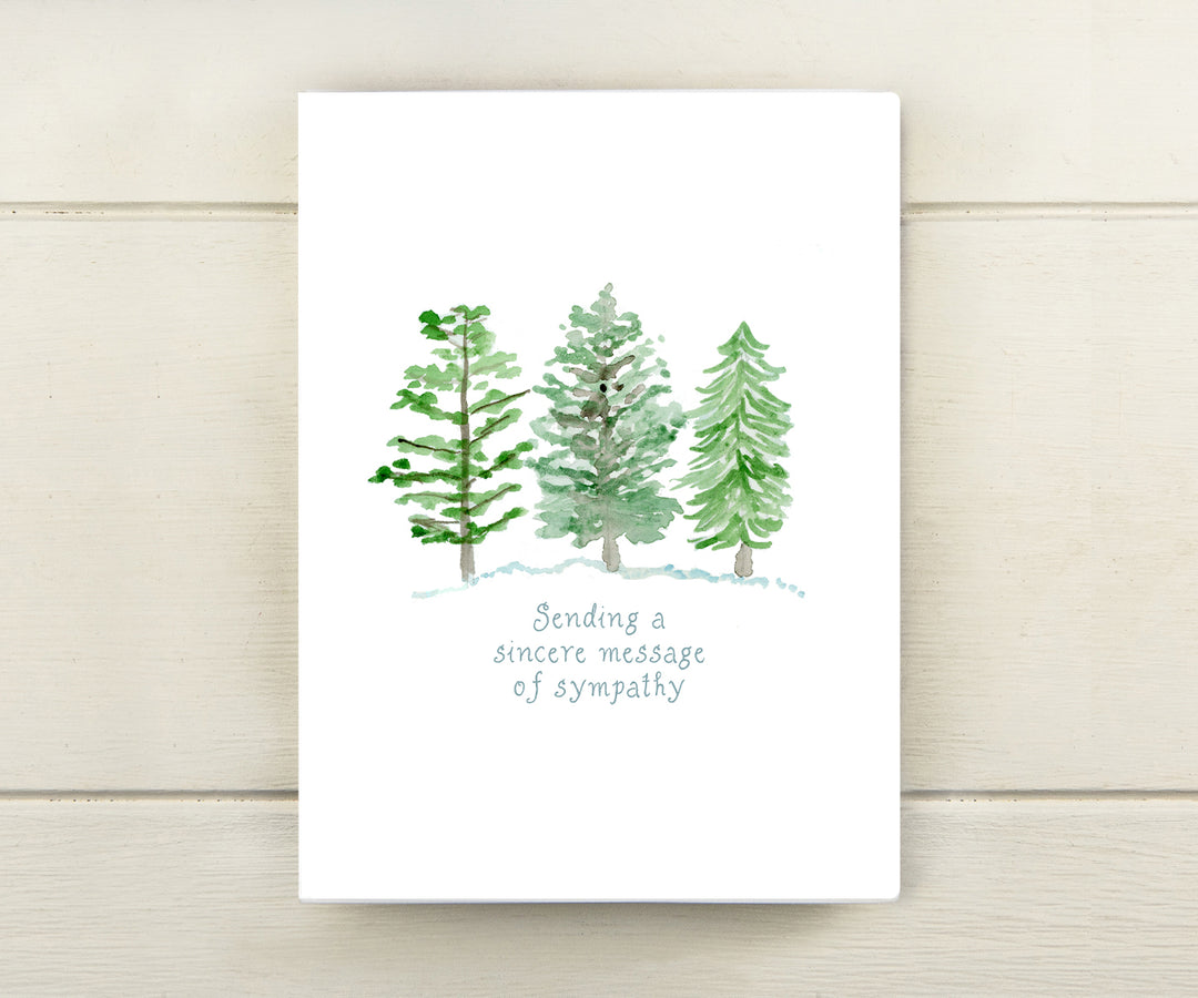 Pine Trio Sympathy Card