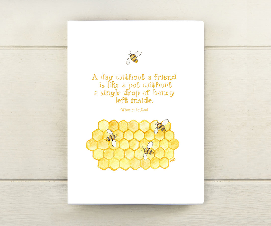 Pooh Honey Pot quote card