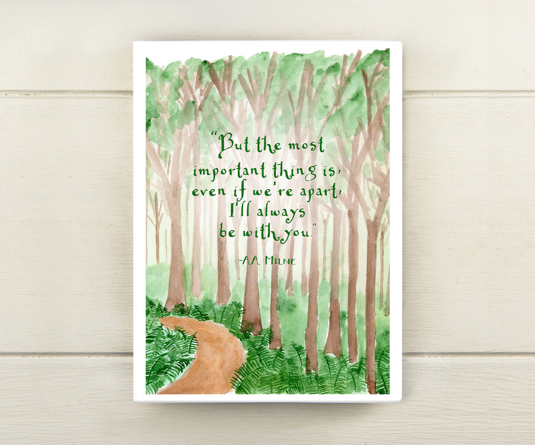 Pooh Forest Quote Card