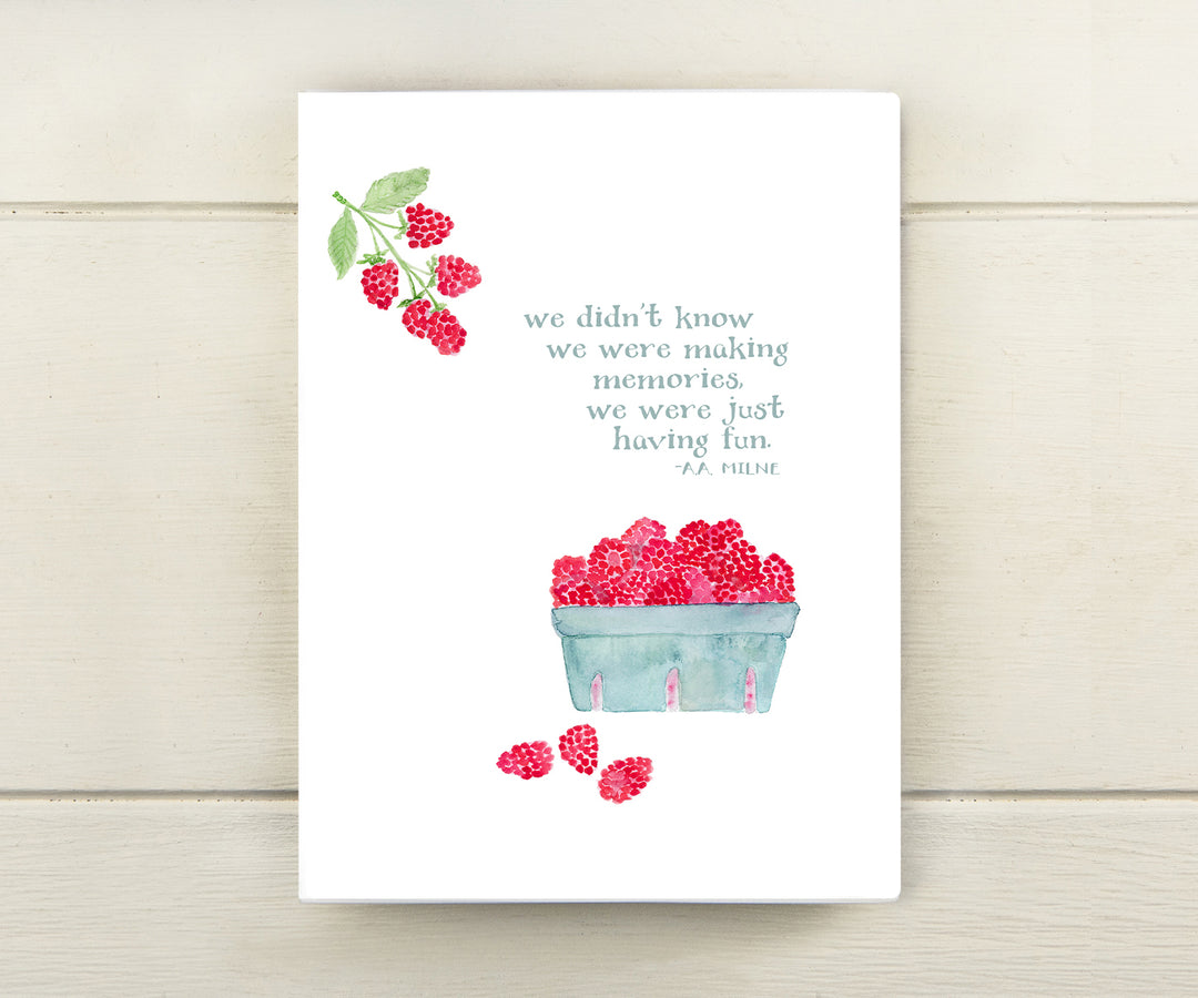 Pooh Making memories quote card