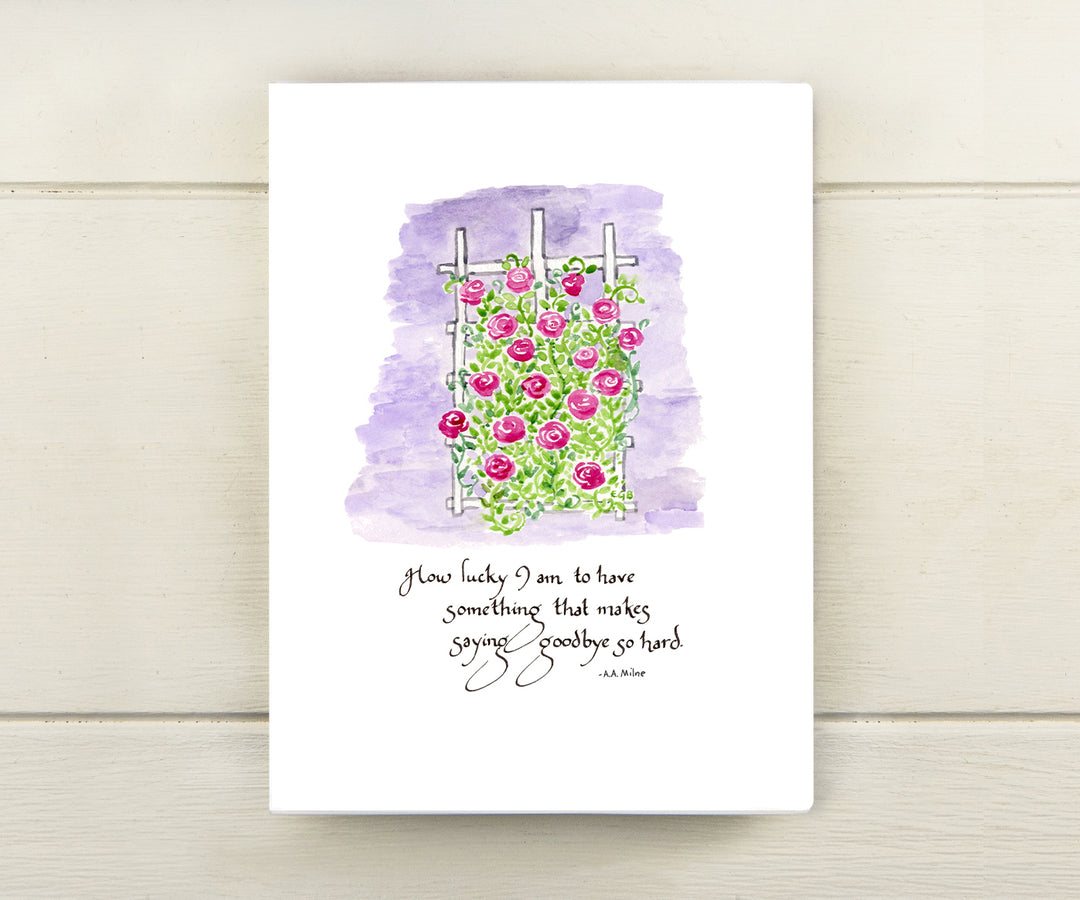 Pooh Rose Trellis Quote Card