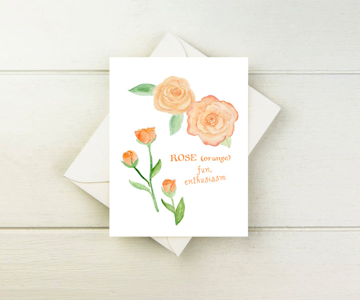 Rose (orange) Note Cards