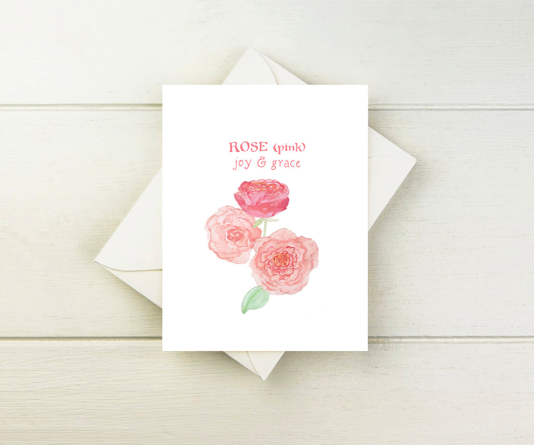 Rose (pink) Note Cards