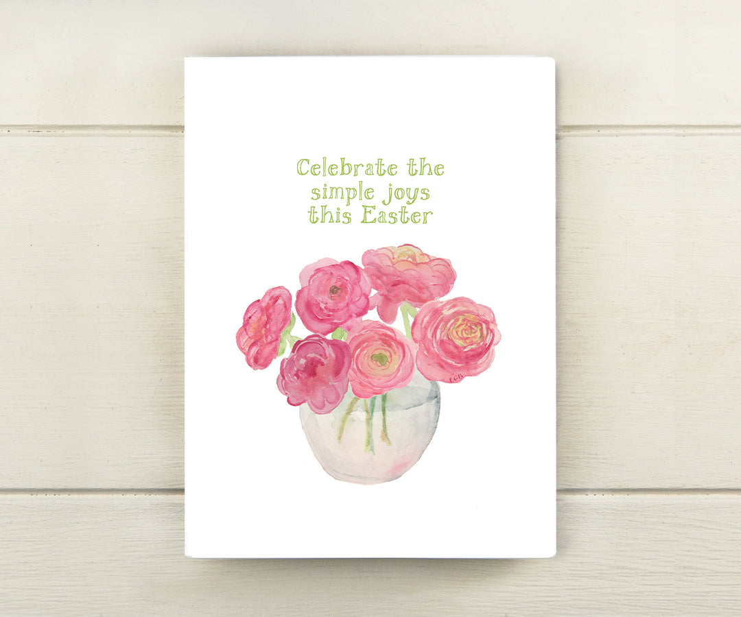 Ranunculus Bouquet Easter Card