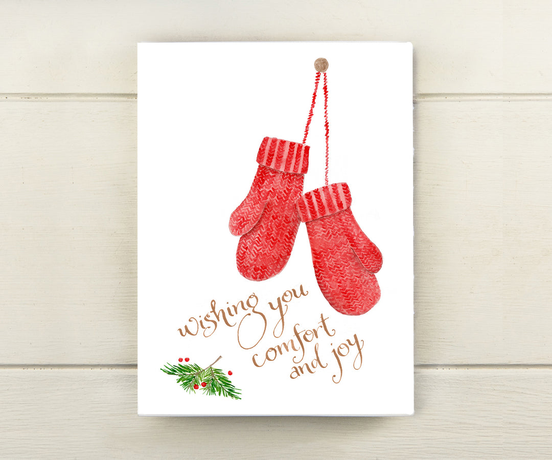 Red Mittens Holiday Card