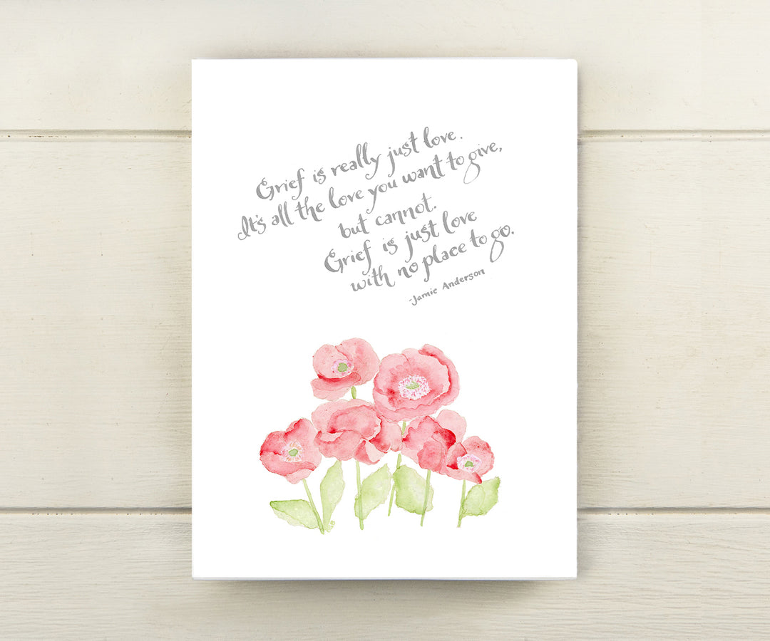 Red Poppies Sympathy Card