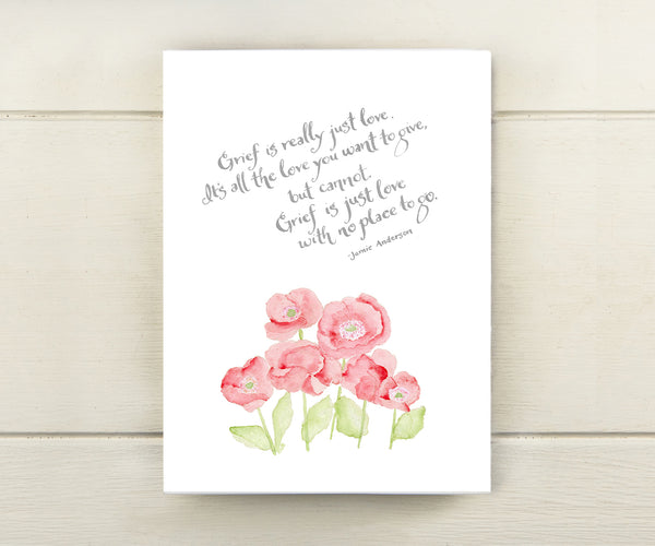 Red Poppies Sympathy Card