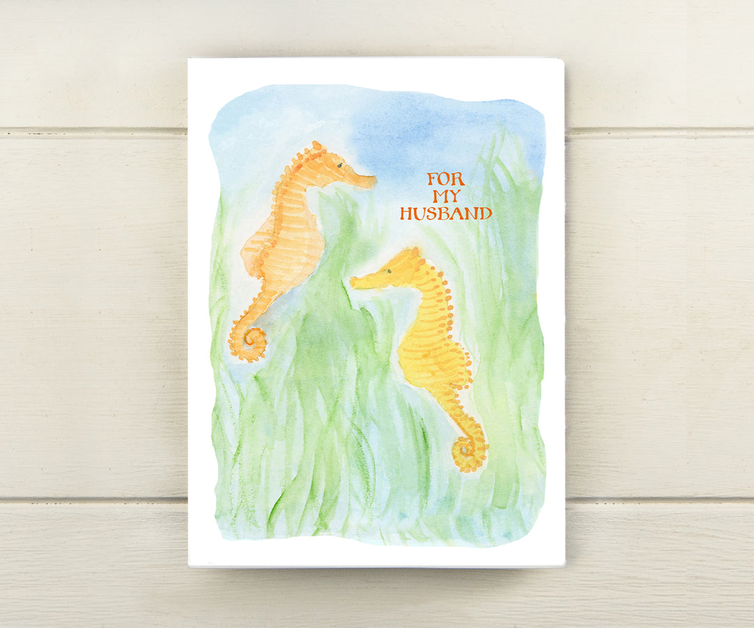 Seahorse Husband Card