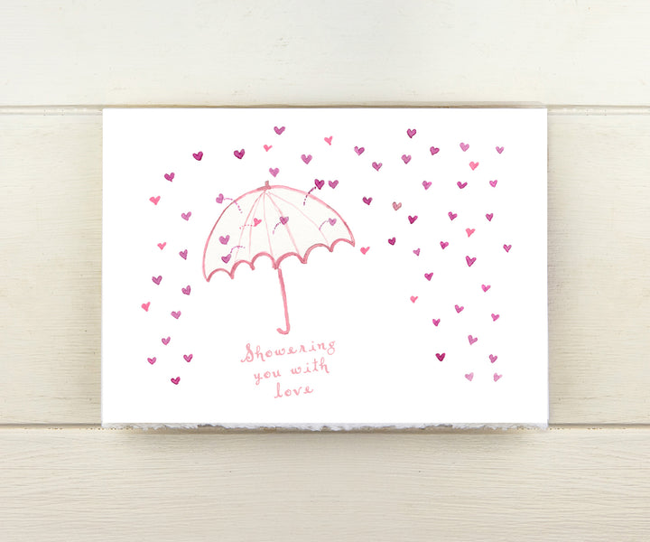 umbrella shower with love card