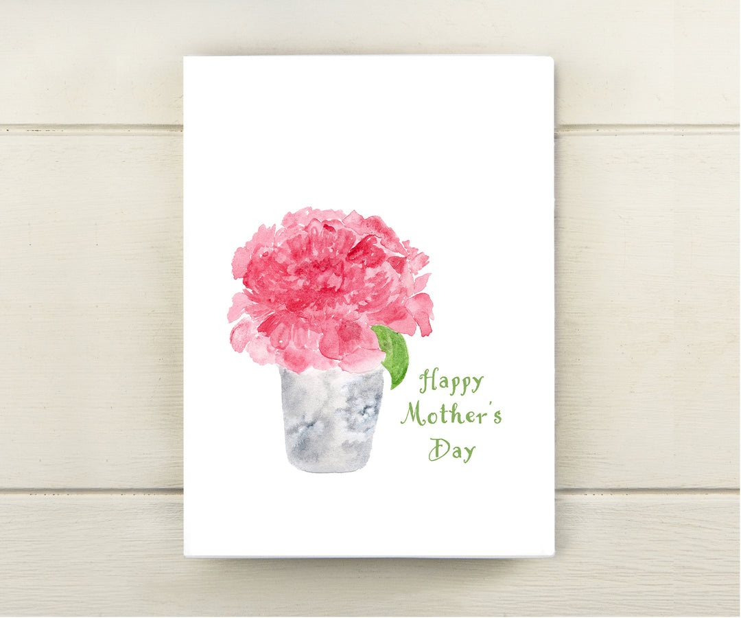 Single Peony Mother's Day Card