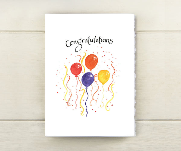 balloons congratulations card
