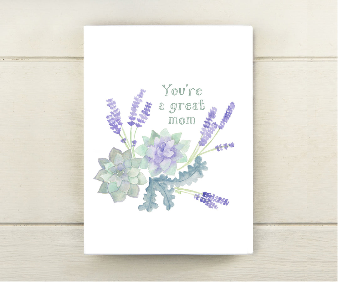 Succulents & Lavender Mother's Day Card