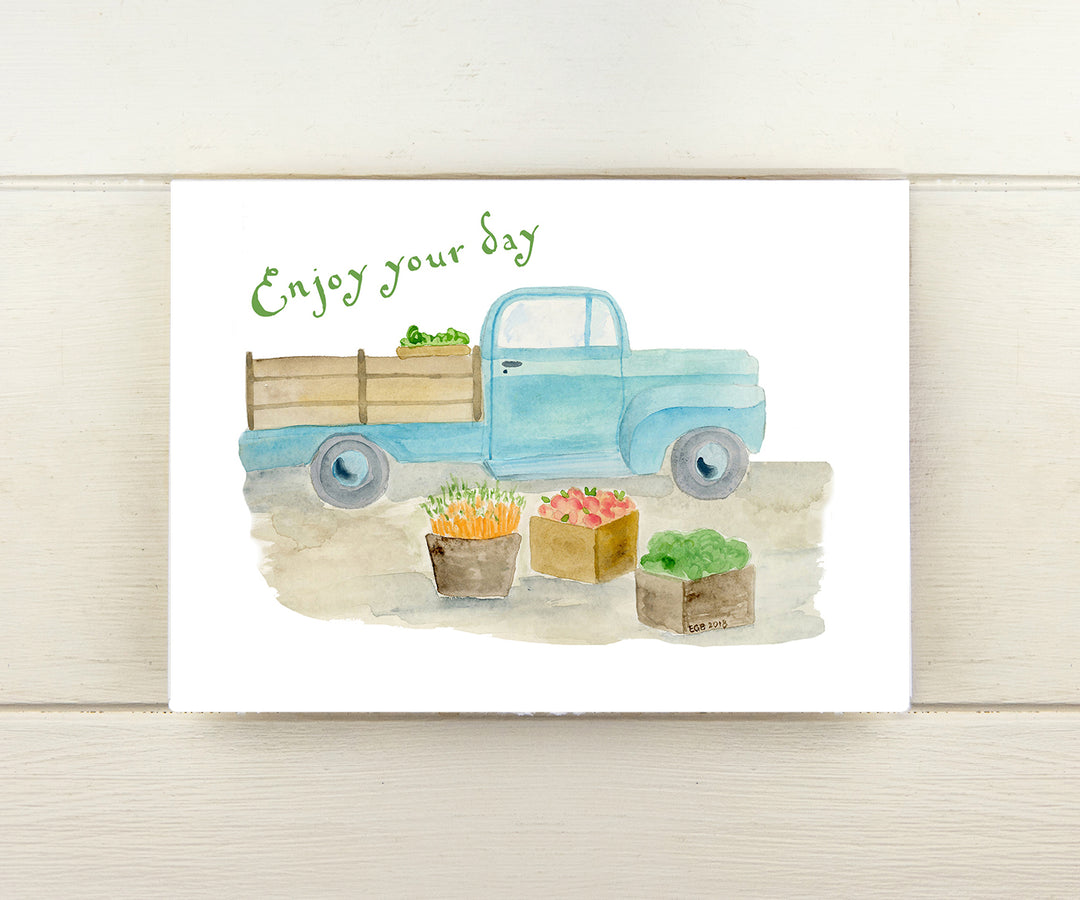 Summer Farm Truck Card