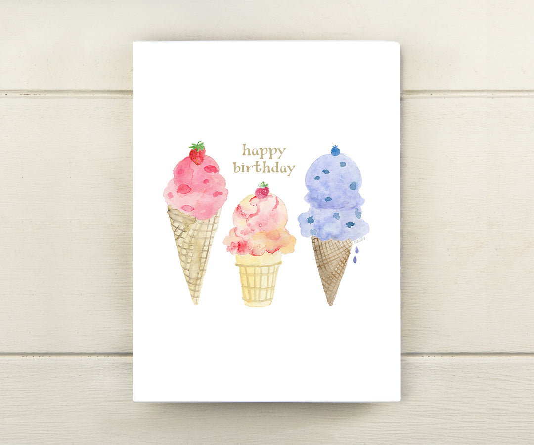 Triple Scoop Birthday Card