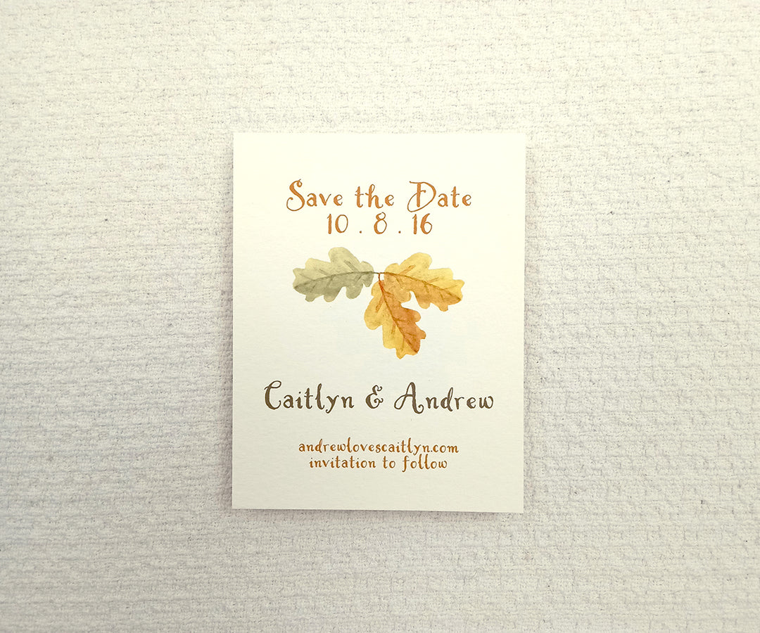 yellow autumn trees save the date