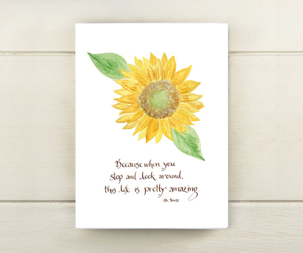 Amazing Sunflower Quote Card