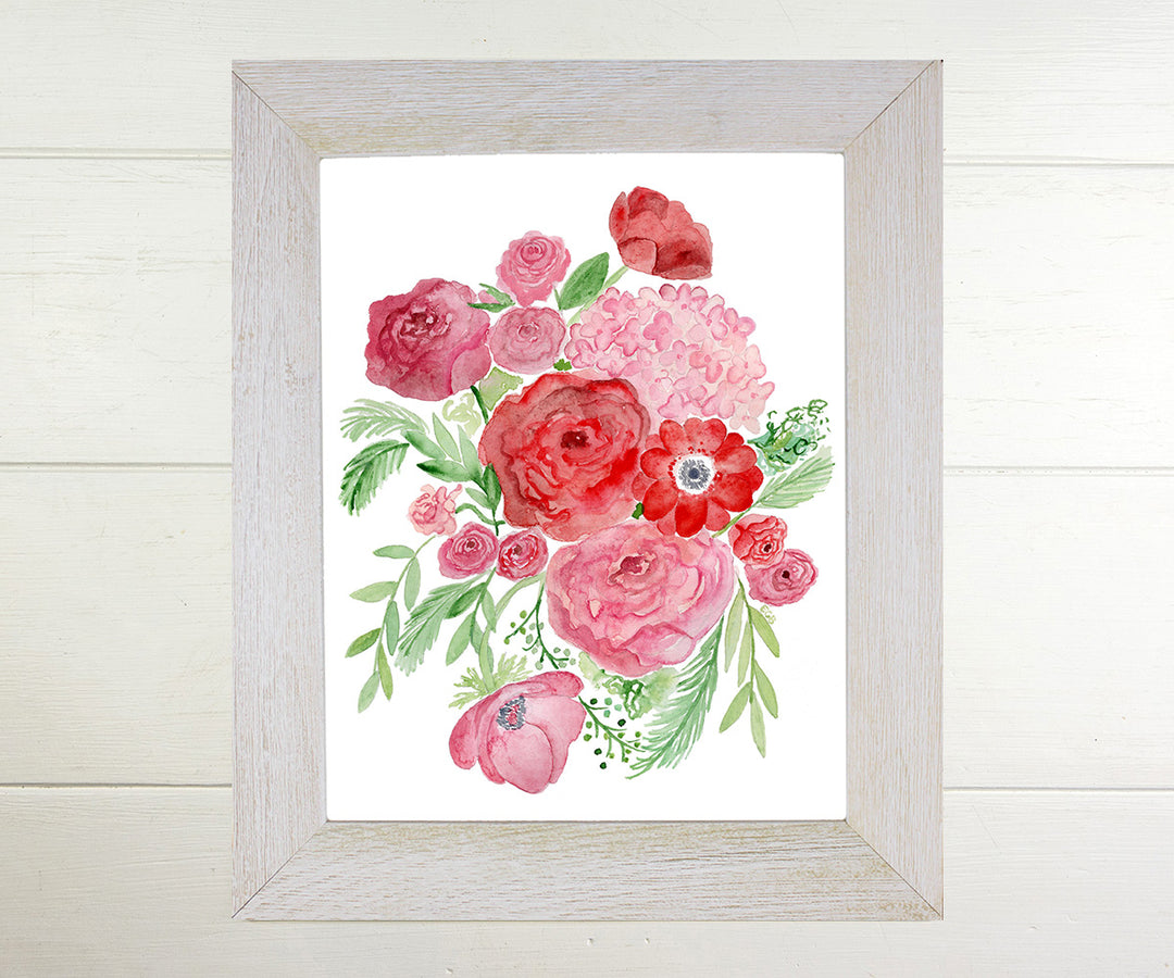 Anemone and Rose Floral Print