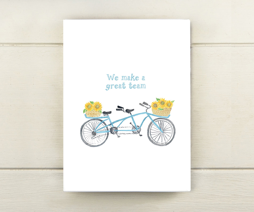 Sunflower Bike for Two Card